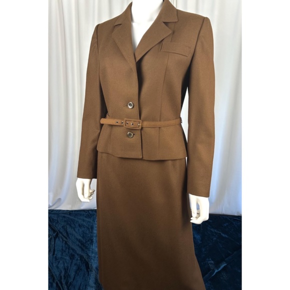 Vintage MCM ‘The Room • Simpsons’ Pure Virgin Wool Skirt Suit Set - XS/S Canada - Picture 4 of 10